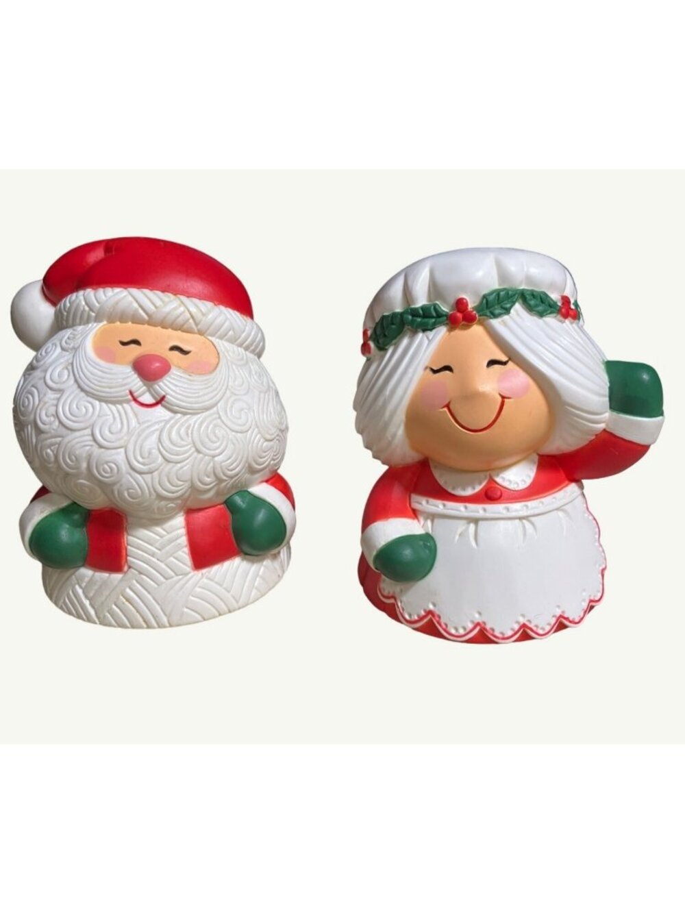 Hallmark Mr. & Mrs. Claus Salt & Pepper Collectible Plastic Shakers